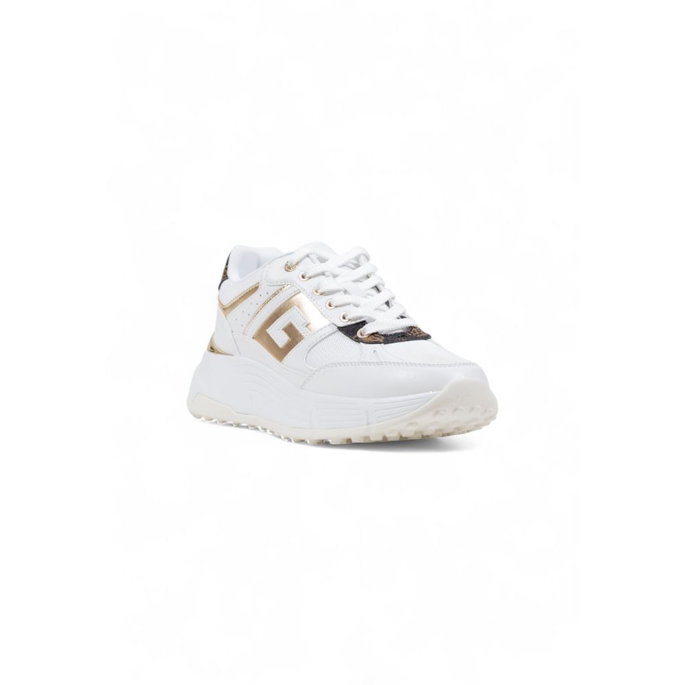 Guess White Polyurethane Blend Chunky Sneakers