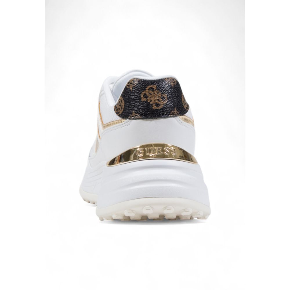 Guess White Polyurethane Blend Chunky Sneakers