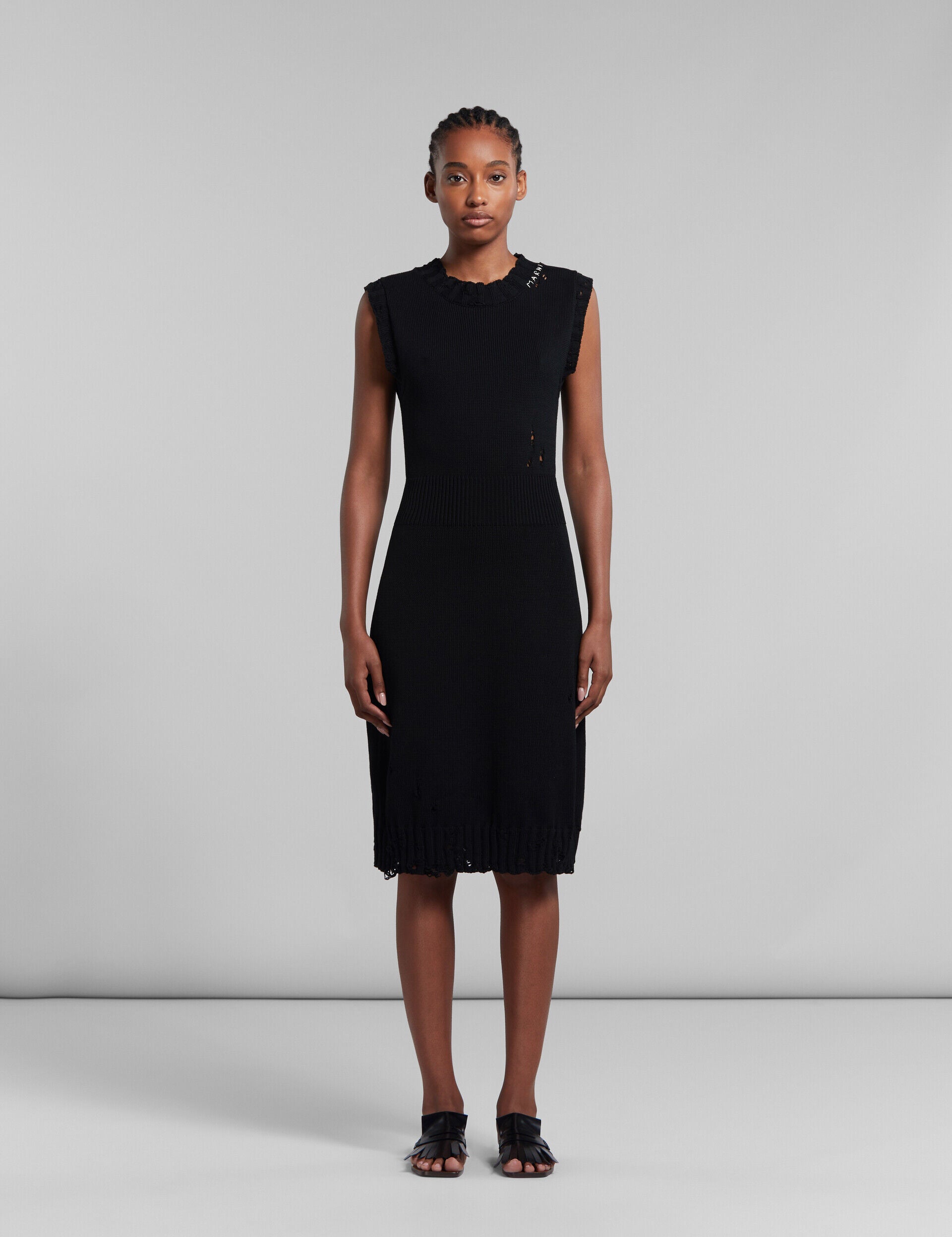 Marni Black Fibres Casual Dress