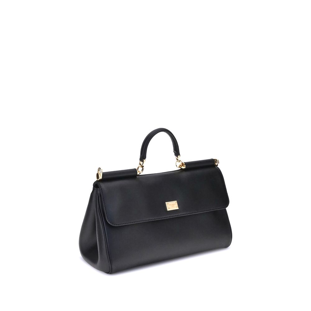 Dolce & Gabbana Black Calf Leather Shoulder Bag