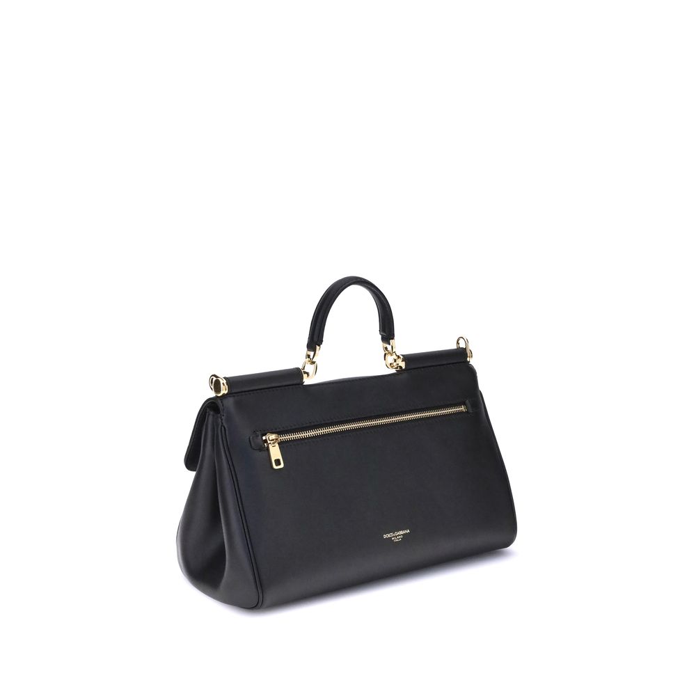 Dolce & Gabbana Black Calf Leather Shoulder Bag
