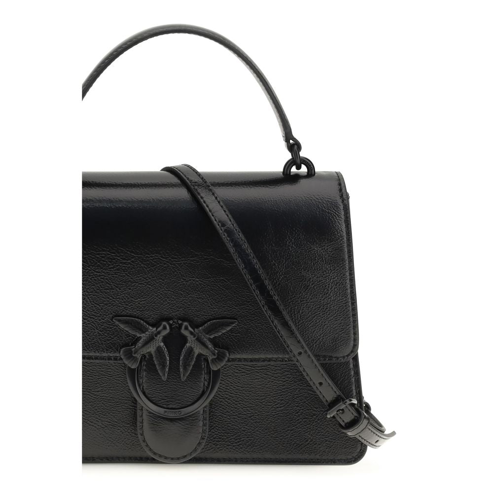 PINKO Black Lamb Leather Handbag