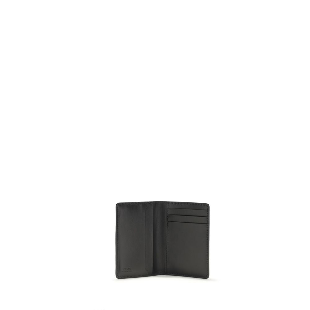 Fendi Black Calf Leather Card Holder