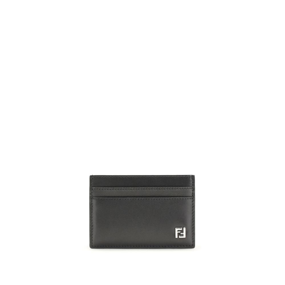 Fendi Black Calf Leather Card Holder