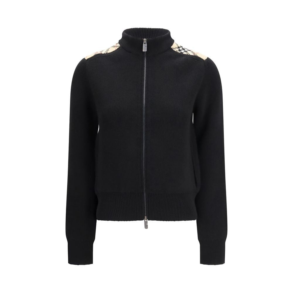 Burberry Black Wool and Cashmere Cardigan