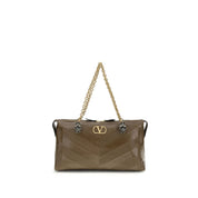 Valentino Garavani Brown Calf Leather Shoulder Bag