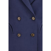Blazé Milano Blue Linen and Silk Blazer