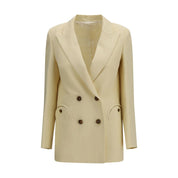 Blazé Milano Beige Linen and Silk Blazer