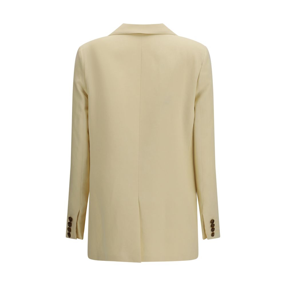 Blazé Milano Beige Linen and Silk Blazer