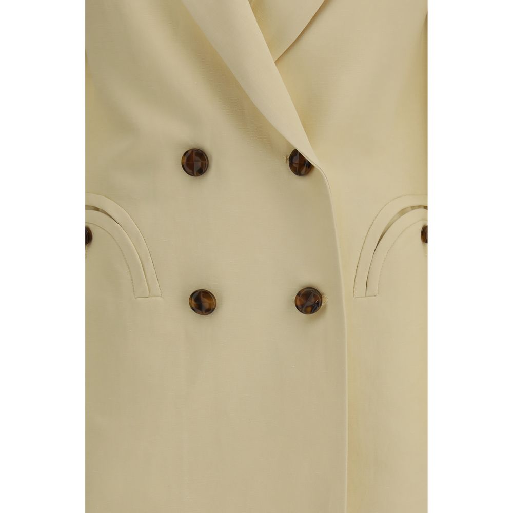 Blazé Milano Beige Linen and Silk Blazer