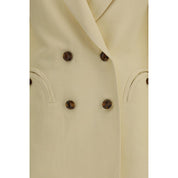 Blazé Milano Beige Linen and Silk Blazer