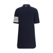 Thom Browne Blue Cotton Piqué Polo Dress