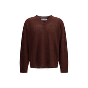 Our Legacy Bordeaux Linen V-neck Sweater