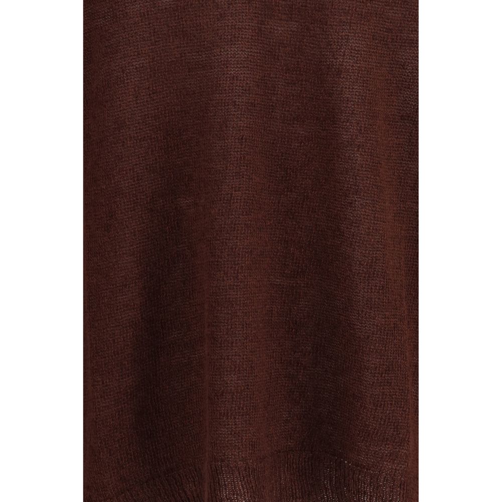 Our Legacy Bordeaux Linen V-neck Sweater