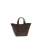 Brunello Cucinelli Bordeaux Calf Leather Shoulder Bag