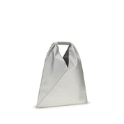 MM6 Maison Margiela Silver Faux Leather Japanese Handbag