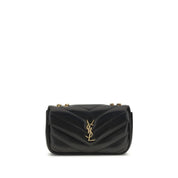 Saint Laurent Black Lambskin Shoulder Bag