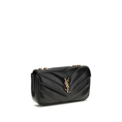 Saint Laurent Black Lambskin Shoulder Bag