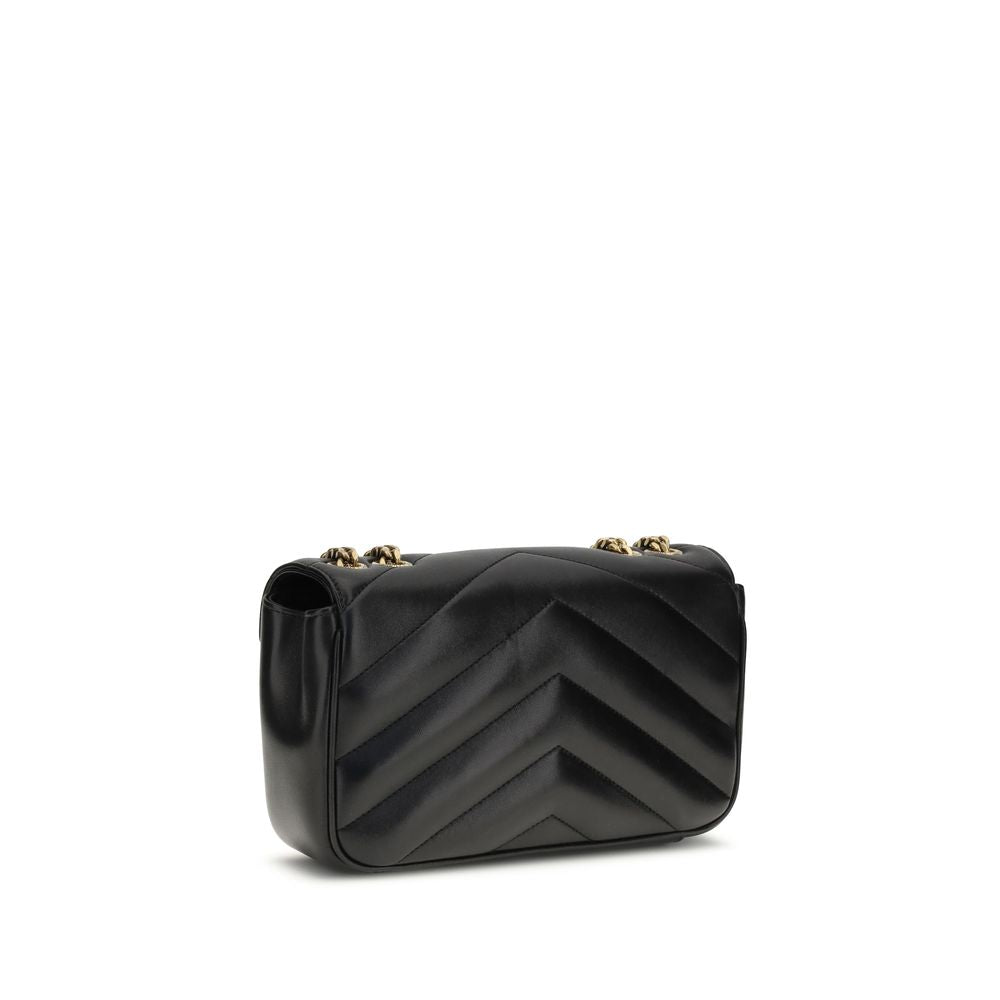 Saint Laurent Black Lambskin Shoulder Bag