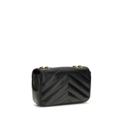 Saint Laurent Black Lambskin Shoulder Bag