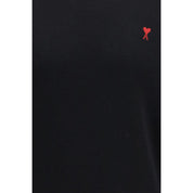Ami Paris Black Merino Wool Sweatshirt