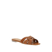 Saint Laurent Brown Calf Leather Sandals