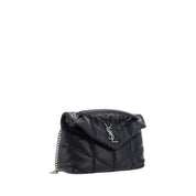Saint Laurent Black Lambskin Shoulder Bag