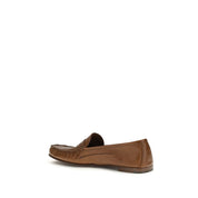 Versace Brown Calf Leather Slip-On Loafers