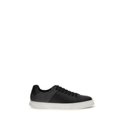 Ferragamo Black Calf Leather Low Top Sneakers