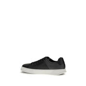 Ferragamo Black Calf Leather Low Top Sneakers