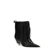 Balenciaga Black Calf Leather Ankle Boots