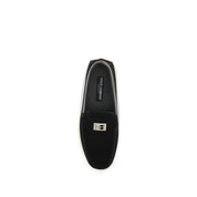 Dolce & Gabbana Black Calf Leather Slip-On Loafers