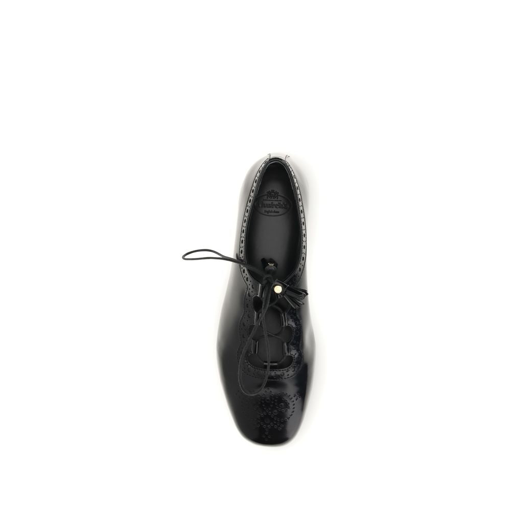 Church's Black Calf Leather Ballet Flats