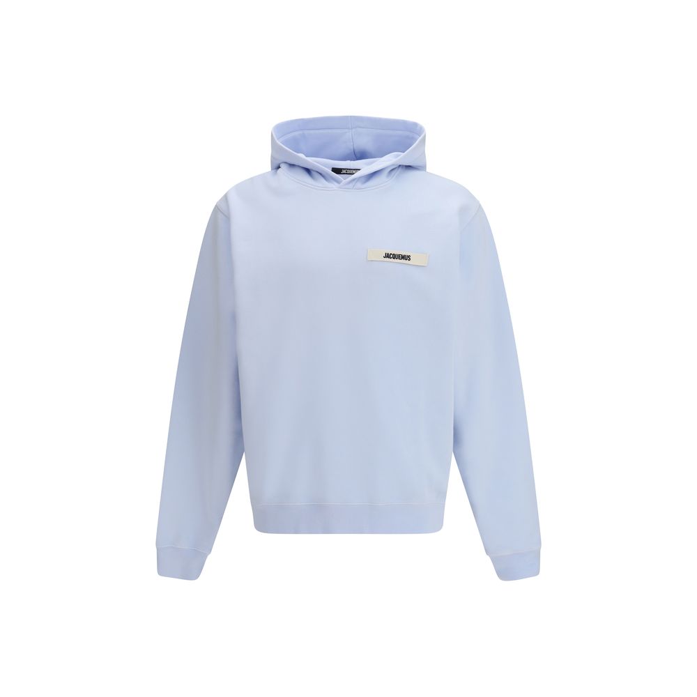 Jacquemus Blue Cotton Hooded Sweatshirt