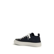 Brunello Cucinelli Black Cotton Suede Low Top Sneakers