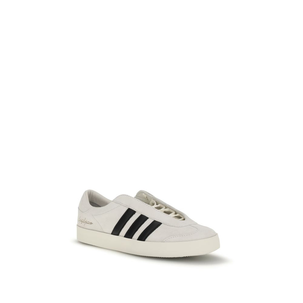 Y-3 Beige Calf Leather Low Top Sneakers
