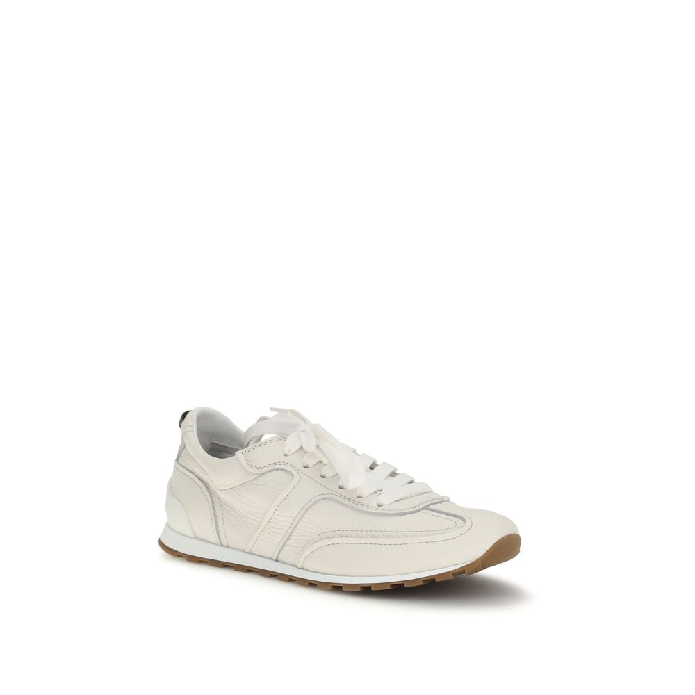 Brunello Cucinelli White Calf Leather Low Top Sneakers