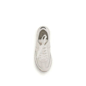 Brunello Cucinelli White Calf Leather Low Top Sneakers