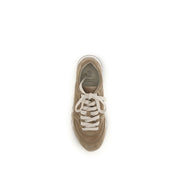Brunello Cucinelli Beige Calf Leather Low Top Sneakers