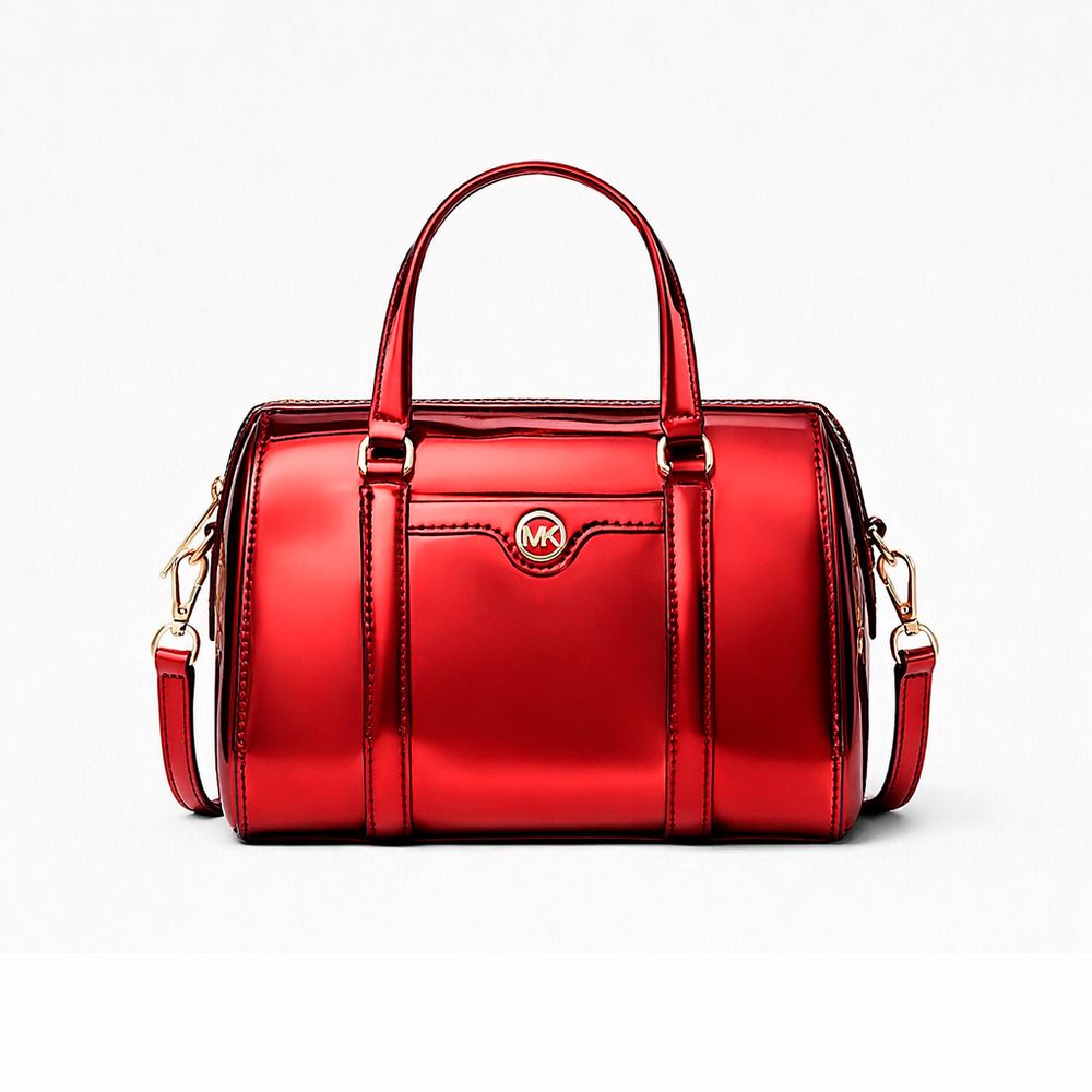 Michael Kors Red Multicolor Canvas Handbag