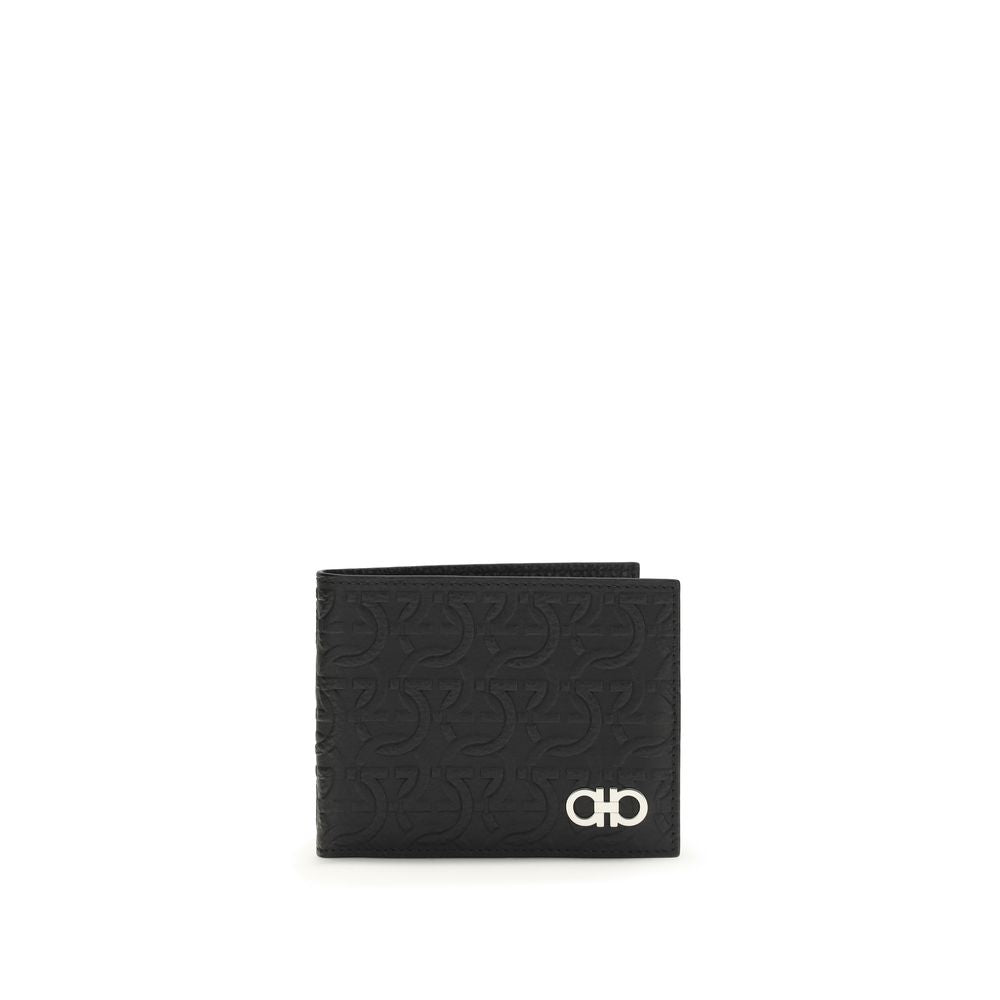 Ferragamo Black Calf Leather Wallet