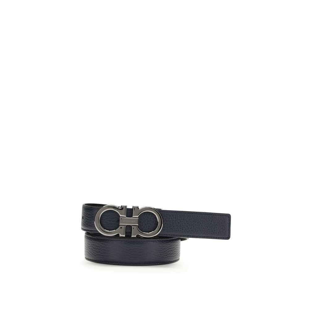 Ferragamo Blue Calf Leather Regular Belt