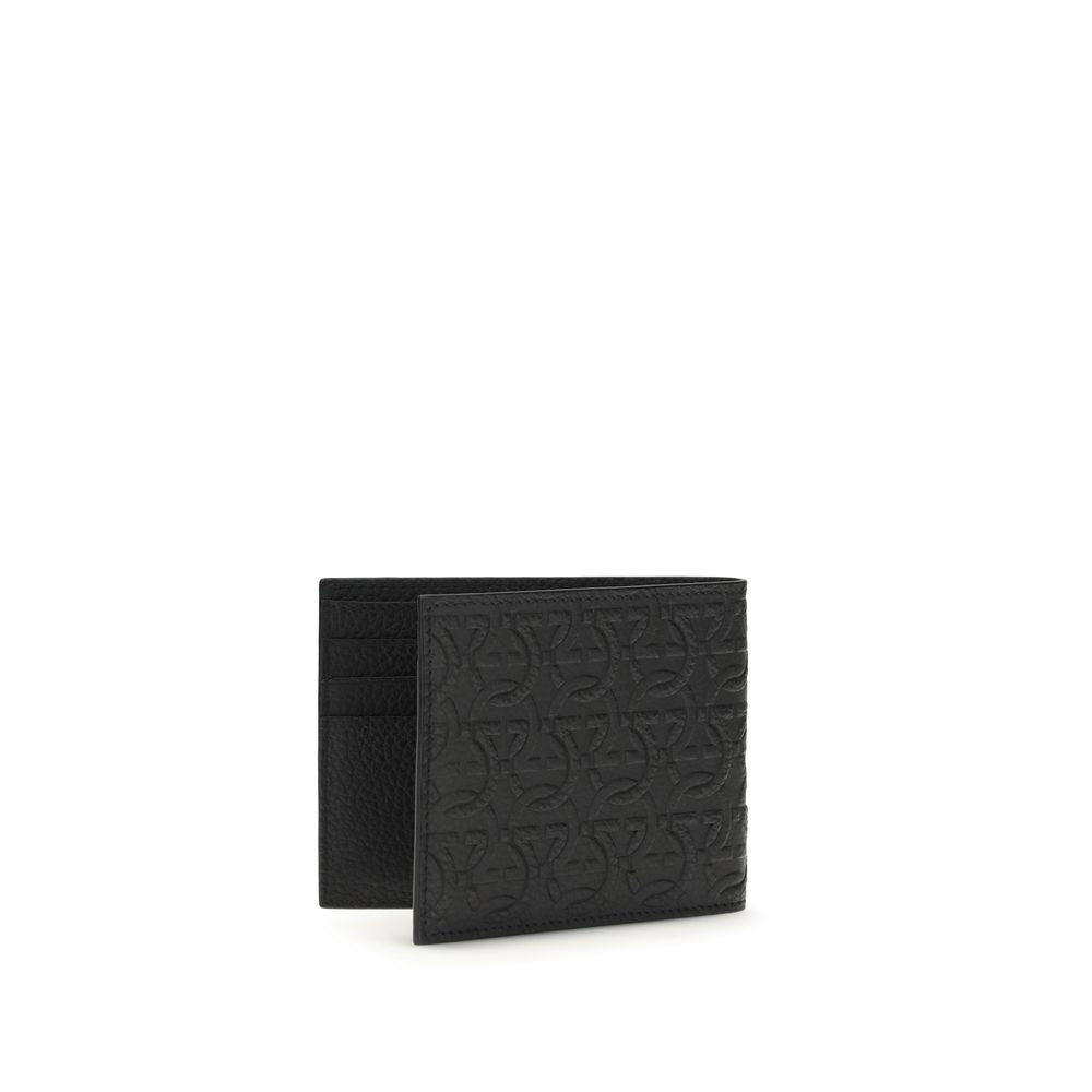 Ferragamo Black Calf Leather Wallet
