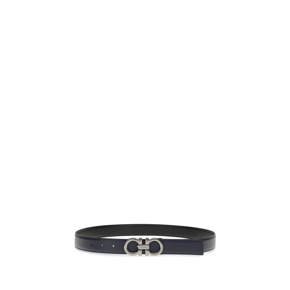 Ferragamo Blue Calf Leather Regular Belt