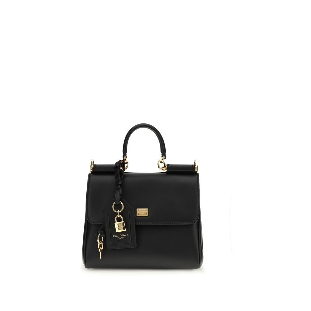Dolce & Gabbana Black Calf Leather Shoulder Bag
