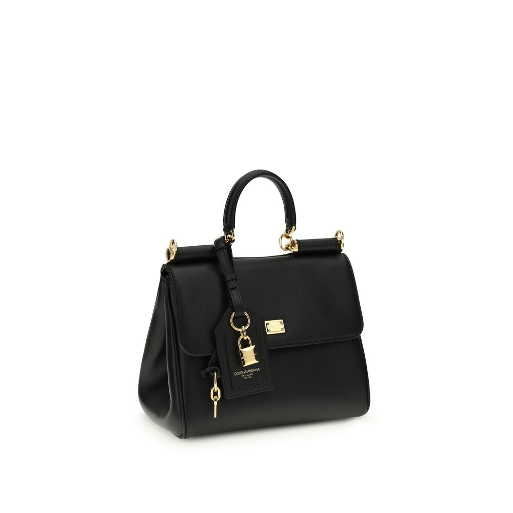 Dolce & Gabbana Black Calf Leather Shoulder Bag