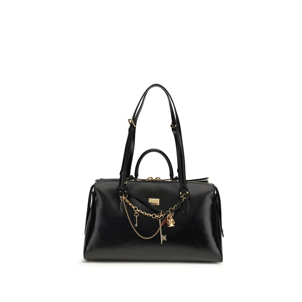 Dolce & Gabbana Black Calf Leather Shoulder Bag