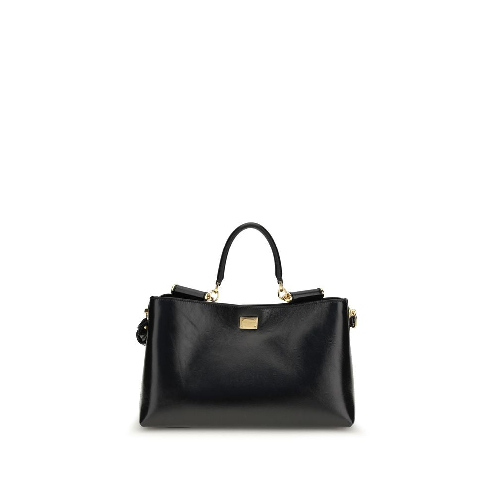 Dolce & Gabbana Black Calf Leather Shoulder Bag