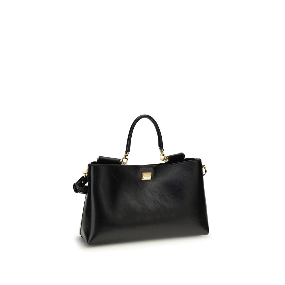 Dolce & Gabbana Black Calf Leather Shoulder Bag