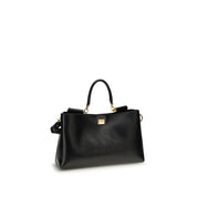 Dolce & Gabbana Black Calf Leather Shoulder Bag
